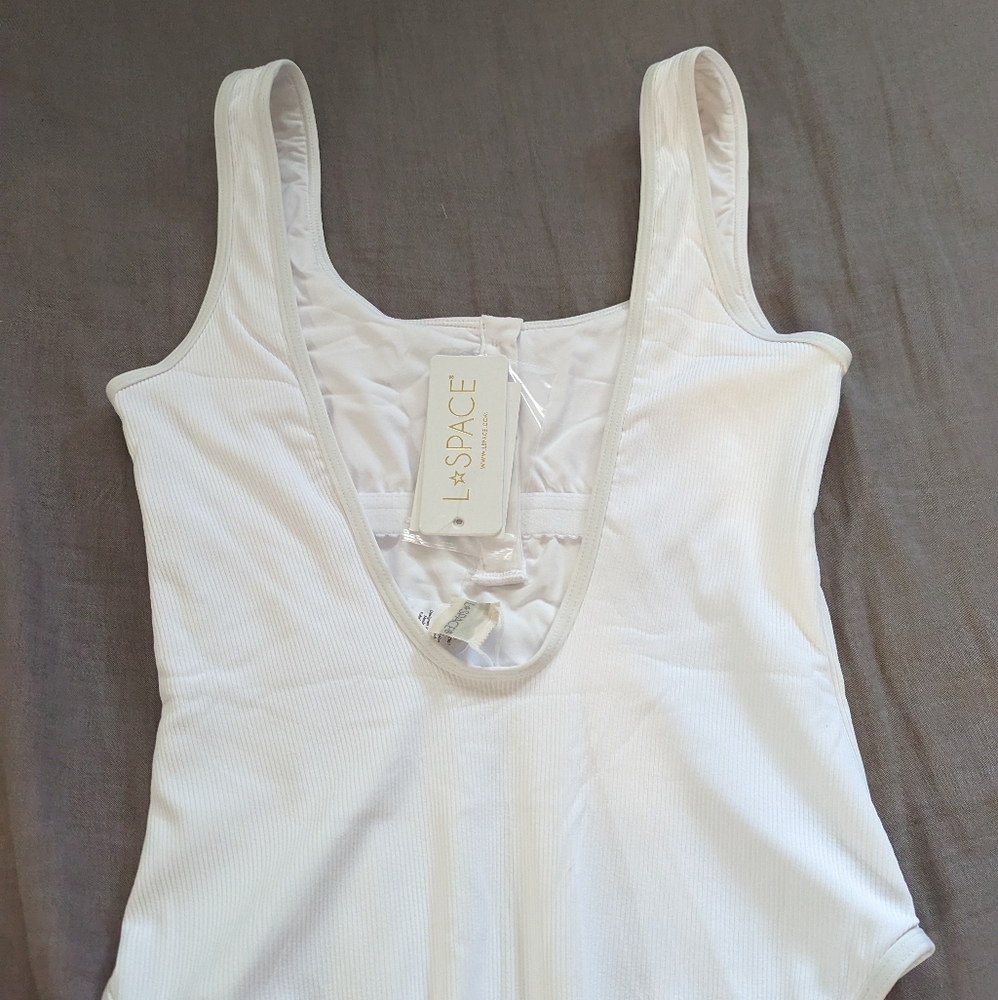L*Space Float On Ribbed Henley Button One Piece Swimsuit - Picture 13 of 15